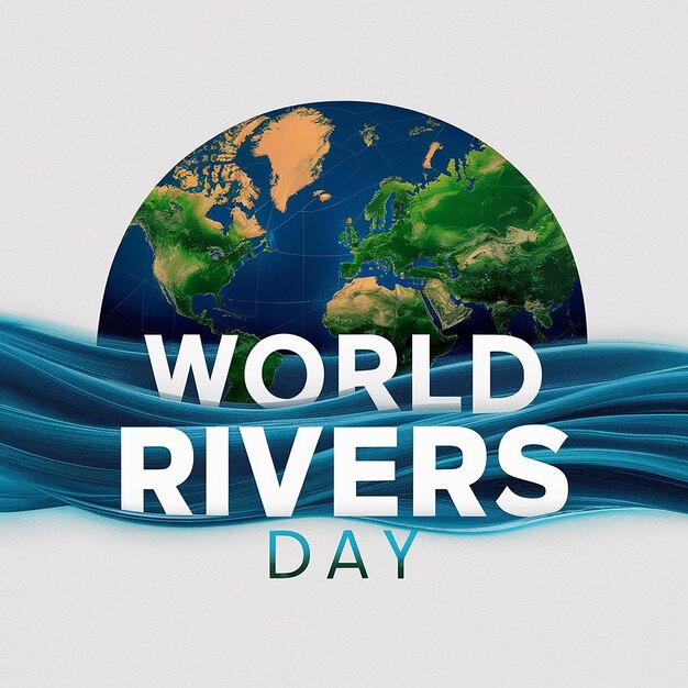 Photo a ecoconscious design of world rivers day