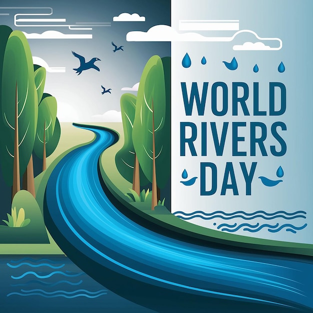 A ecoconscious design of World Rivers Day