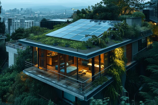 An ecofriendly dwelling located in the heart of downtown