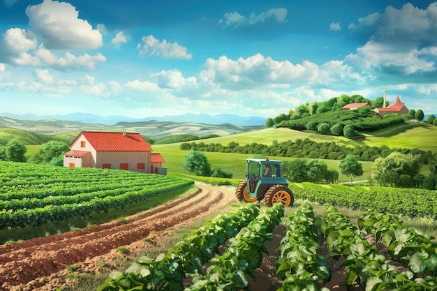 Ecofriendly Practices in Agriculture Organic farming concept