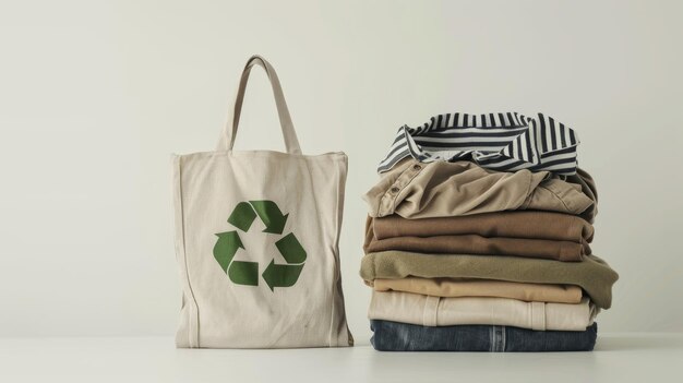 Photo the ecofriendly recycling bag