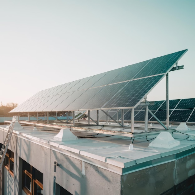 Ecofriendly rooftop installation harnessing the suns power