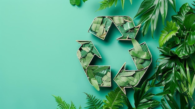 Photo ecofriendly waste management emblem