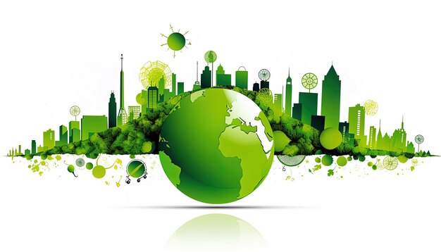 Ecology concept Illustration eco friendly energy concept