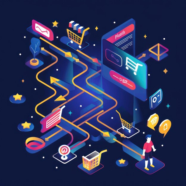 Photo ecommerce platform illustration