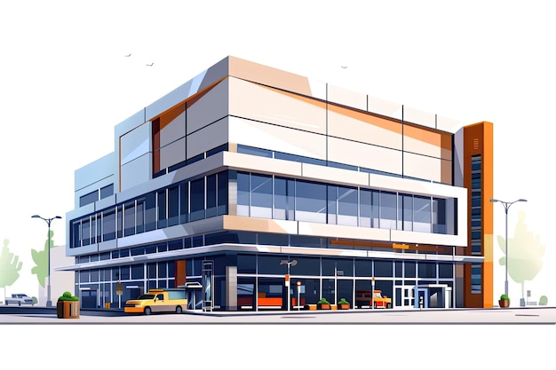 Economy mall building illustration