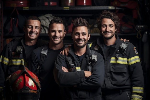 Ecstatic Firefighters Generative AI