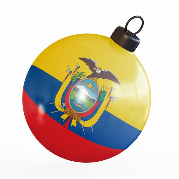 ecuador flag on the Christmas ball