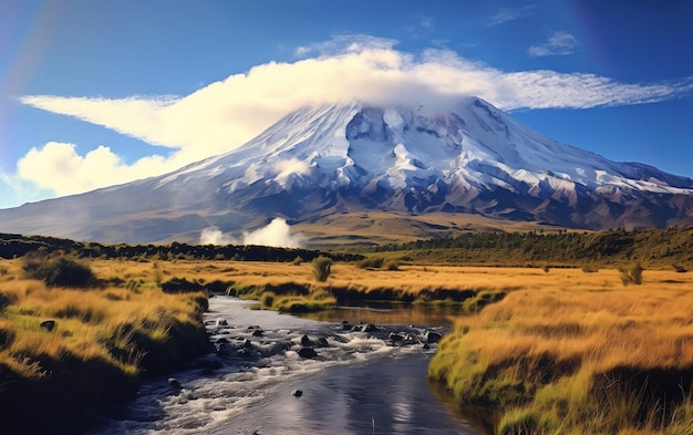 Ecuadorian Heights Expedition to the Majestic Chimborazo Generative AI