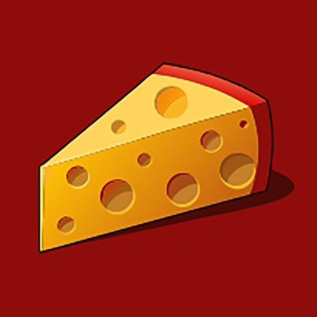 Edam cheese food vector illustration