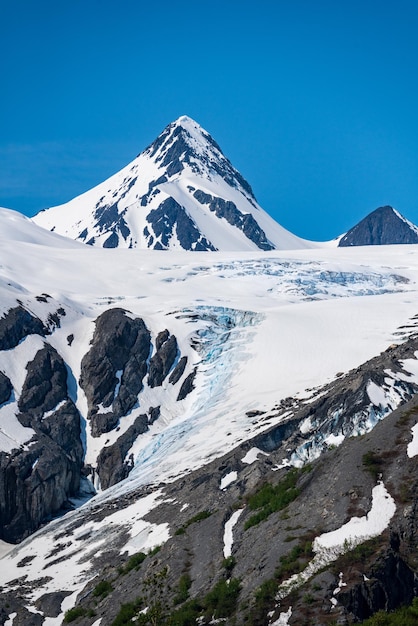 Edge of Worthington Glacier near Thompson Pass Alaska