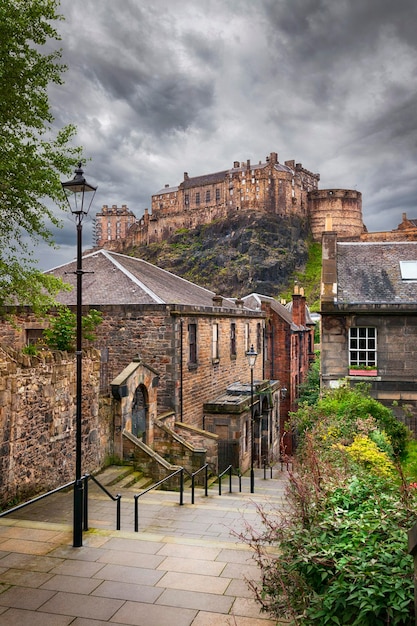 Edinburgh castle from heriot place edinburgh scotland uk