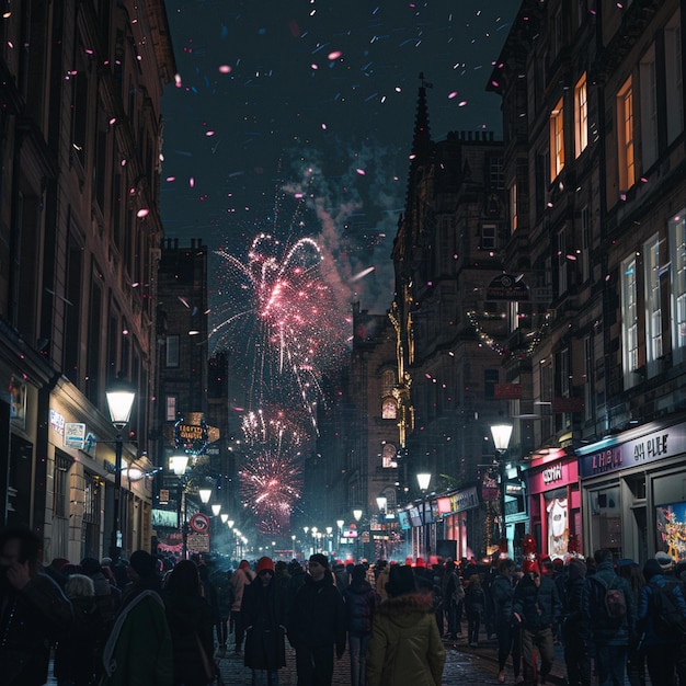 Edinburgh Hogmanay Street Party New Years Eve Celebration Image