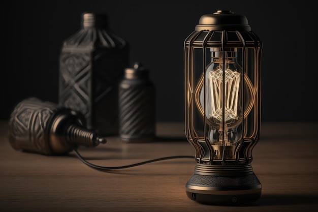 Edison lamp AI generated