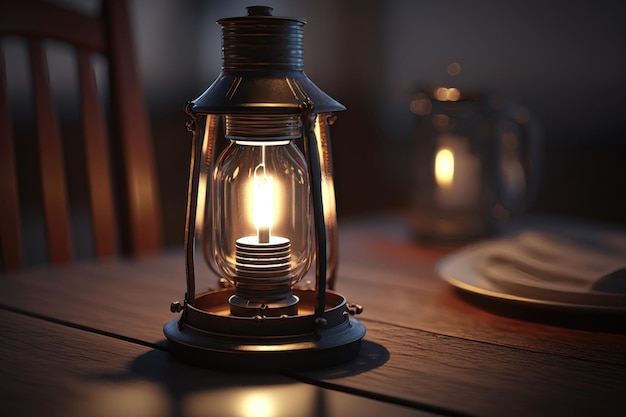 Edison lamp AI generated