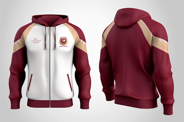 Editable Raglan Sleeve Jacket Mockup for Sportswear Branding