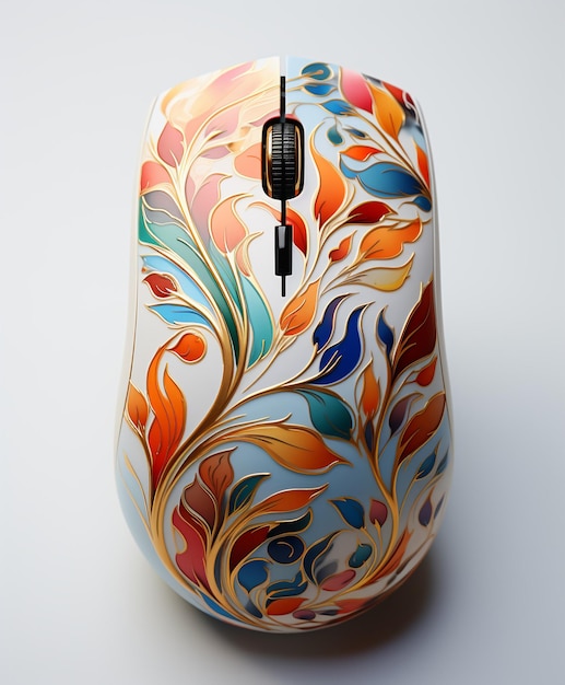 Edition Sculpted Mouse Mockup with Geometric Flair