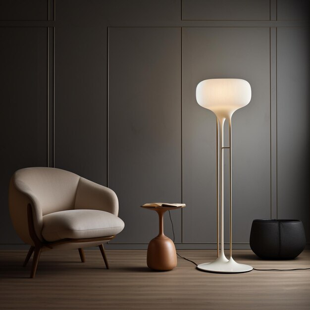 Editorial Style Very modern sophisticated floor lamp inspired by an overturned goblet in the diff