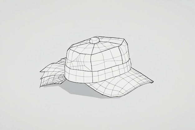 Photo education cap low poly wireframe education cap low poly wireframe