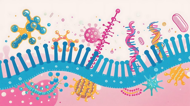 Photo educational chart explaining role of mrna trna rrna protein synthesis highlighting their structure