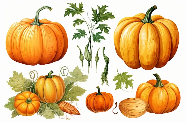 Photo an educational clipart showing different pumpkin clip art image