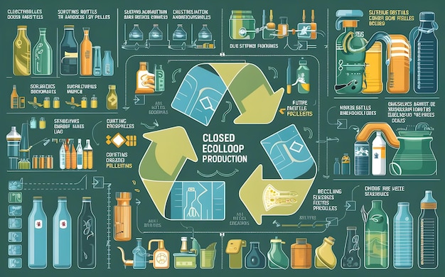 Educational Diagram of a ClosedLoop Recycling System for Plastic Bottles