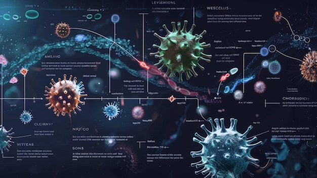 Educational Poster of Virus Lifecycle Infection Replication and Spread Ideal for Educational Use Schools and Medical Institutions