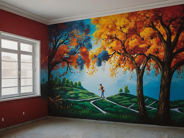 Educational Wall Painting for School School Wall Painting Artist School Wall Painting 3D wall