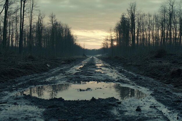 Eerie Abandoned Road photo