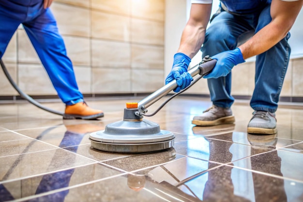 Effective Grout Cleaning CloseUp of Tile Floor Restoration