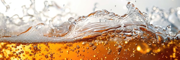 Effervescent Splash of Beer in High Definition