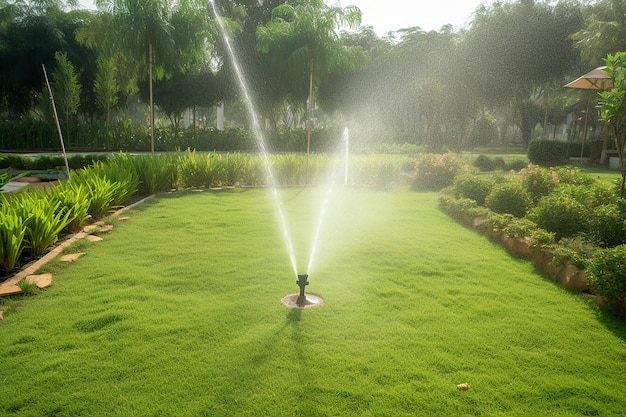 Efficient Garden Lawn Irrigation System