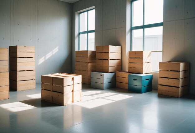 Efficient Packing and Organization Wooden Boxes and Essentials for Your New Home