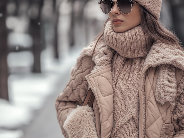 Photo effortlessly stylish winter outfit for chilly days