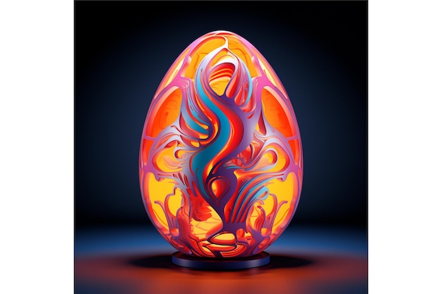 egg 3d neon