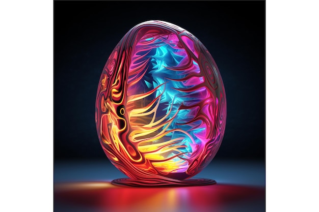 egg 3d neon