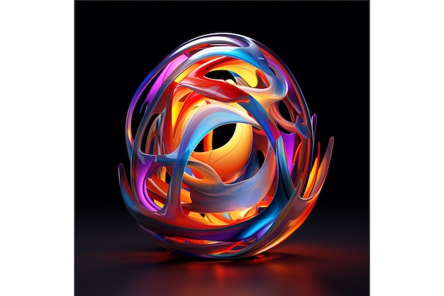 egg 3d neon