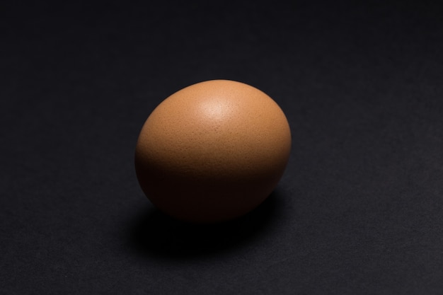 Egg on a black