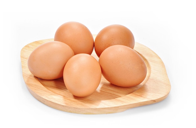 Egg chicken isolated on white background