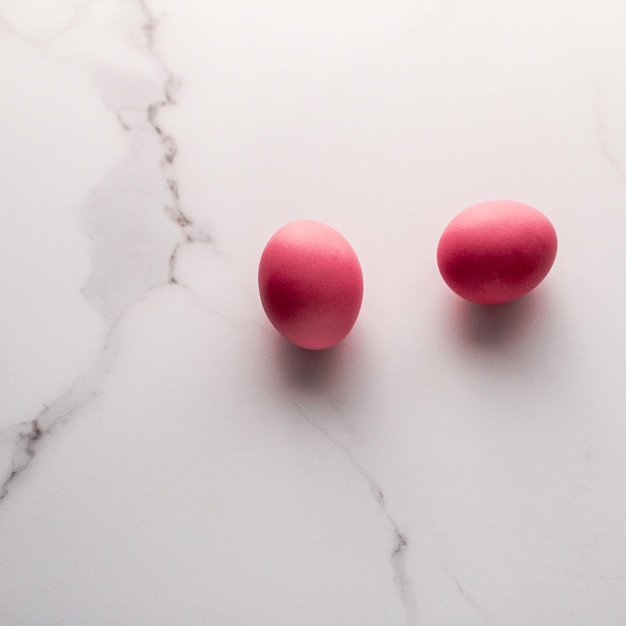 Egg on marble table as minimalistic food flat lay top view food brand photography flatlay and recipe inspiration for cooking blog menu or cookbook design