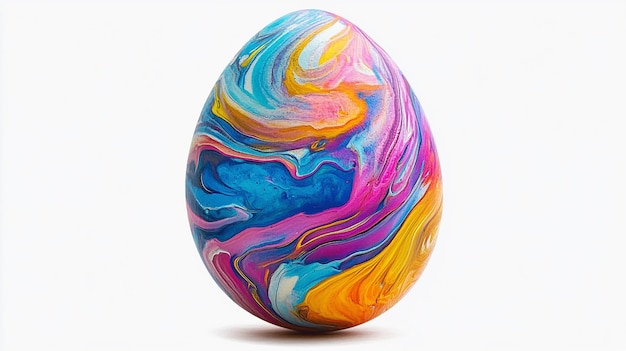 an egg painted randomly with multiple colors transparent background png hd