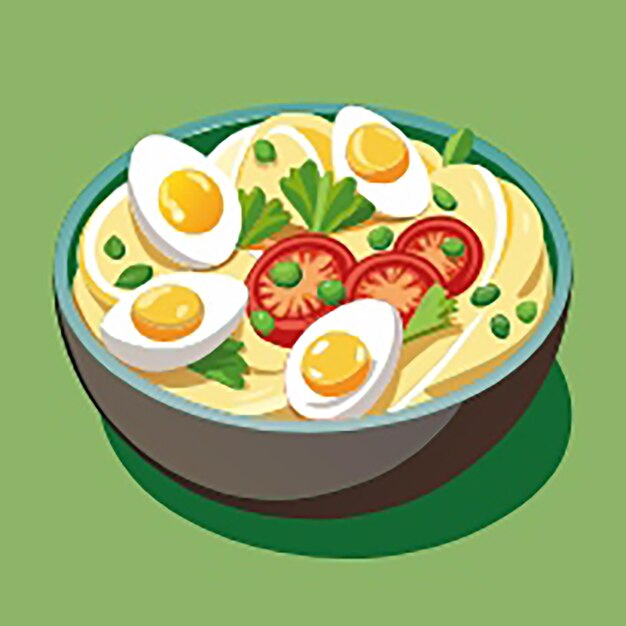 Egg salad food vector illustration