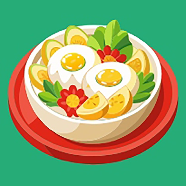 Egg salad food vector illustration