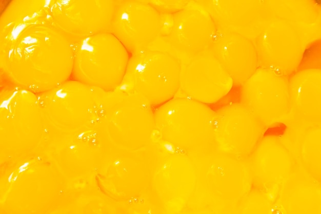 Egg yolks closeup Background from egg yolks