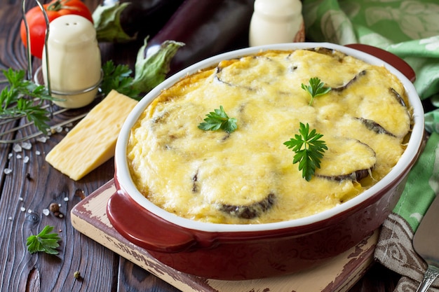 Eggplant casserole with bechamel