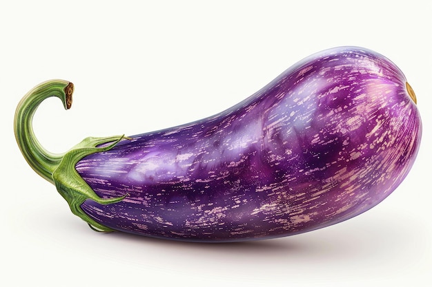 Eggplant Isolated On Transparent White Background Hyperrealistic Highly Detailed Rich Details ar 32