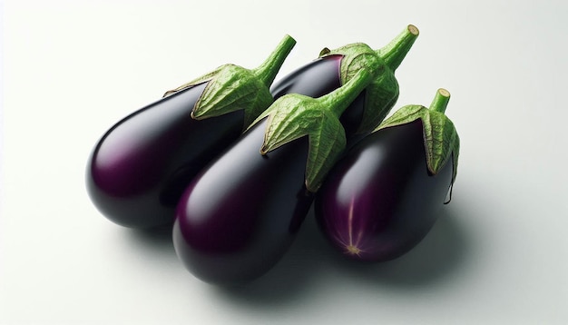 eggplant on a white background with the words eggplant on the side