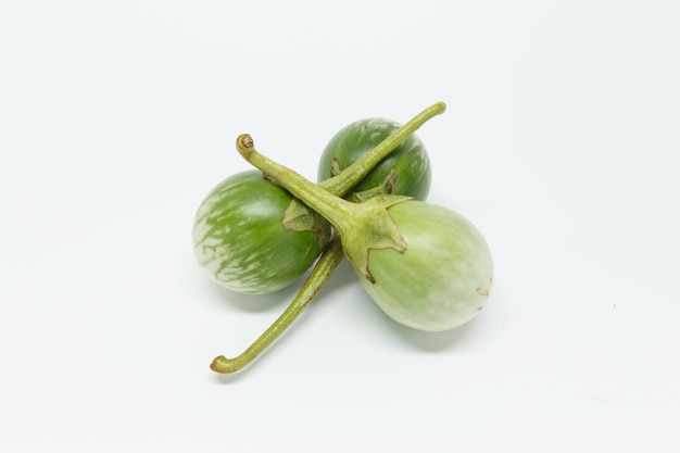 Eggplant on white background