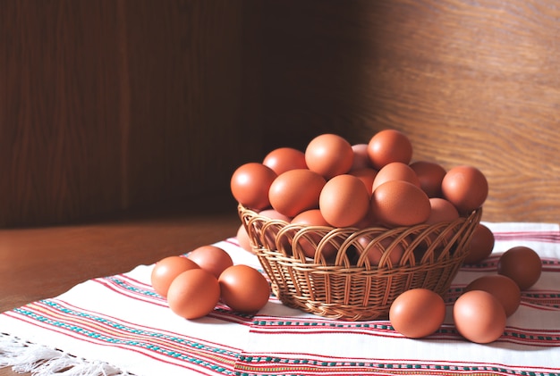 Eggs in a basket