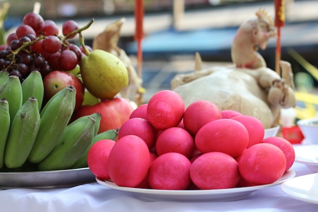 eggs and chicken for chinese new year food